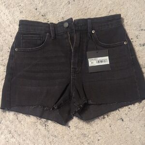 Women's Black Denim Shorts